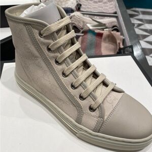 Gucci Beige Hightop Sneakers